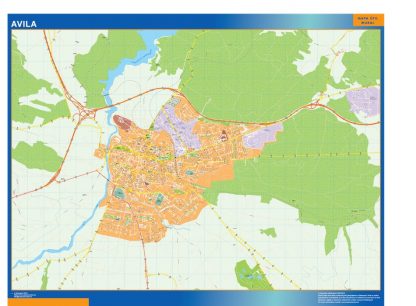 Mapa Avila callejero enmarcado plastificado 